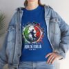 Forza Italia Football Fan Tshirt Design with a football in the colours of the Italian flag