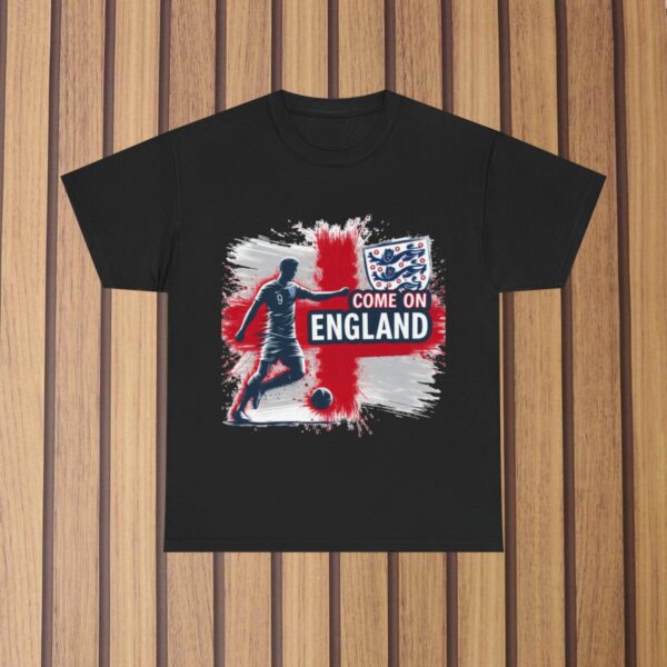 The Come on England features a footballer with the English Flag and 3 lions as a background with the inscription England.